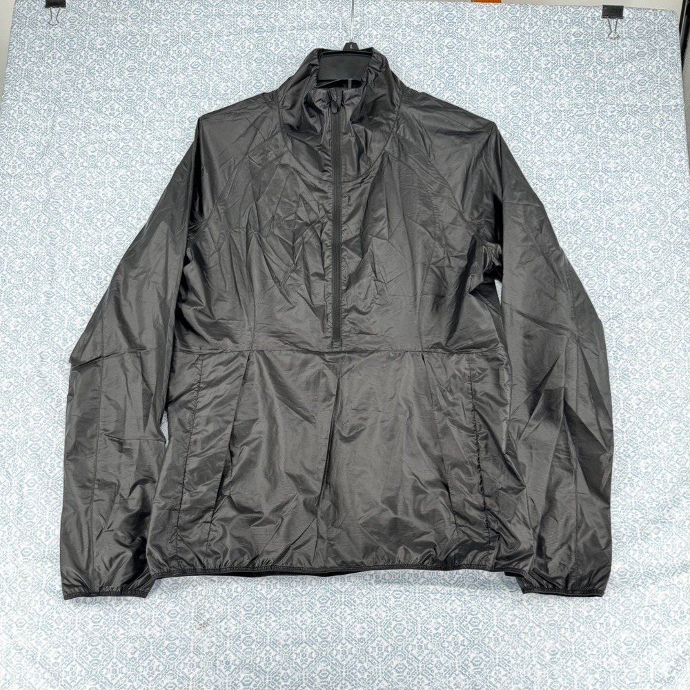 Lululemon Black Ripstop Half Zip Windbreaker Running Jacket Women Size 10
